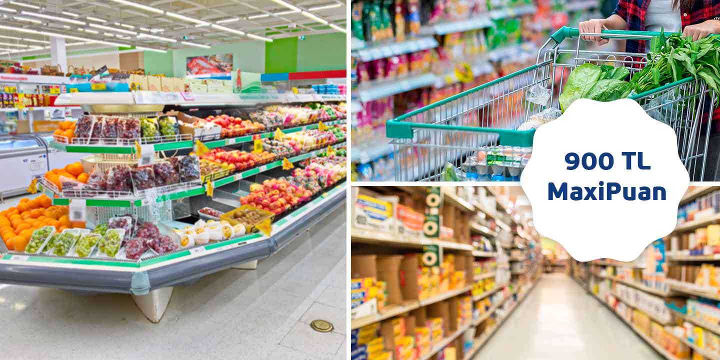İş Bankası ticari kartlarınızla market ve gıda alışverişlerinde toplam 900 TL MaxiPuan!